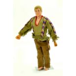 Vintage original issue Action Man. Hands and Feet are complete. Partial Indian Uniform. Generally