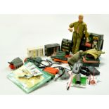 A further interesting collection of Action Man accessories including one carded Tommy Gun Issue.