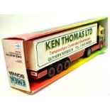 An impressive large scale Scania Fridge Trailer in the livery of Ken Thomas. This example, from EMEK