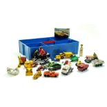 Misc worn diecast group, various makers including Minic Empty Box and Lego Tray.  Enhanced Condition