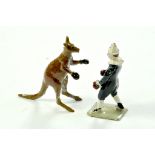 Britains Circus Boxing Clown and Kangeroo Set. Generally excellent examples, little or no paint