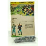 A card and bagged set of plastic American Civil War Figures. Very Good. Enhanced Condition