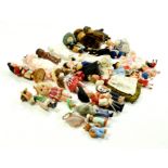 Various Miniature Vintage Dolls, many makers, sizes, costumes, materials. A really interesting