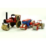 Trio of larger scale Tin Plate Road Rollers, various makers. Generally Good. Enhanced Condition