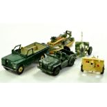 Mostly Military Diecast including Britains LWB Land Rover. Fair mostly. Enhanced Condition