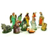 Beautiful Set of Blow Moulted Plastic Vintage Nativity Figures. Empire Made. Generally Very Good.