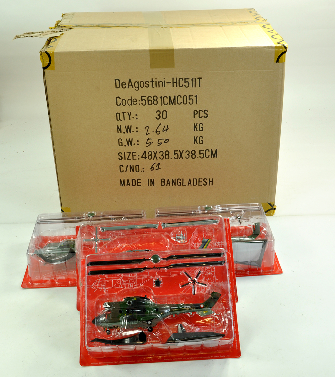 Deagostini Trade Carton of various Helicopters. Enhanced Condition Reports: We are more than happy