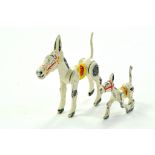 Wend-al Muffin the Mule Aluminium figure with articulated legs plus one other similar smaller