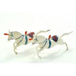 Britains Circus Liberty Horses. Generally excellent examples, little or no paint wear. Little or