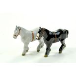 Britains Duo of Horses. No. 506. Superb examples are ex-shop stock hence little or no paint wear,