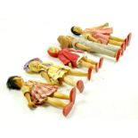 Vintage Joli Polish Wooden Character Dolls. Wooden, hand painted, jointed legs and arms. Some