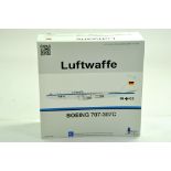 Model Aircraft Issue comprising 1/200 issue, Inflight Boeing 707-307C in the livery of Luftwaffe.