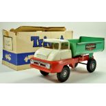 Triang Large Thames Trader Tipper Lorry. Model is red, including chassis, White cab and green