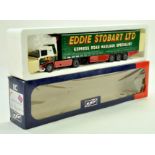 Tekno 1/50 diecast truck issue comprising ERF Curtain Trailer in the livery of Eddie Stobart.