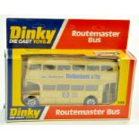Dinky No. 289 Routemaster Bus in the livery of Thollembeek & Fils. Harder to find issue is very good