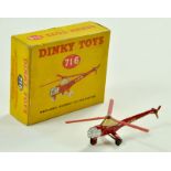 Dinky No. 716 Westland Sikorsky Helicopter. Generally very good in very good to excellent box. Note: