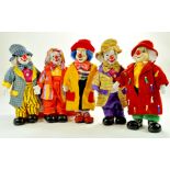 An attractive and bright group of Bisque Clown Dolls - Figures. Appear Excellent. Note: We are