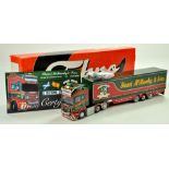 Tekno 1/50 Truck Issue comprising Scania Curtain Trailer in the Livery of Stuart McMurchy. Limited