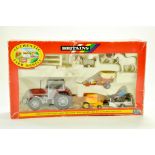 Britains 1/32 Farm issue comprising No. 9669 Massey Ferguson 3680, Honda ATV and Accessories Set.