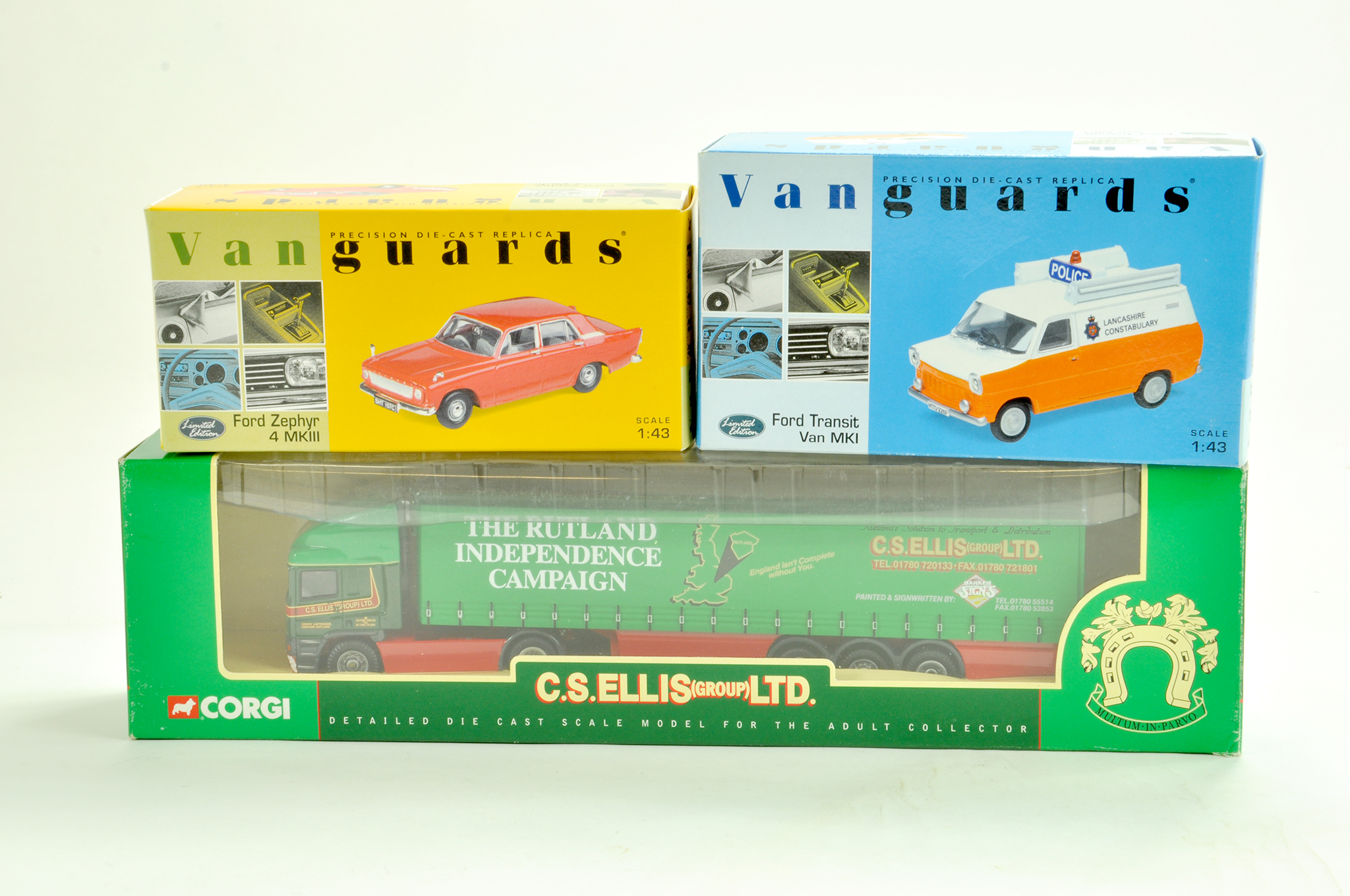 Corgi Diecast issues comprising Vanguards inc Ford Zephyr plus 1/64 Truck issue. Very Good to