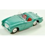 Corgi No. 300 Austin Healey Sports Car in teal green. Some specks of wear in places. Otherwise