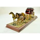 Franklin Mint Large Wells Fargo Overland Stagecoach. Unfortunately this piece has sustained