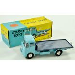 Corgi No. 457 ERF Platform Lorry. Issue is two-tone blue, silver trim with spun hubs. Appears very