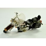 Franklin Mint 1/8 Harley Davidson Motorcycle. Appears good, stand not functional and would benefit