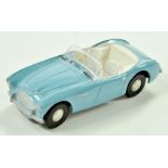 Triang Spot-On No. 105 Austin Healey 100-Six in light blue. Appears very good to excellent. Some