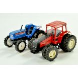 ROS 1/32 farm issue comprising Iseki Tractor (missing cab) plus Joal Valmet 8400. Generally very