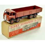 Dinky No. 501 Foden (1st type) Diesel 8-wheel Wagon. Issue has Maroon Cab with black chassis, Maroon