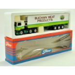 Tekno 1/50 diecast truck issue comprising DAF Fridge Trailer in the livery of Buchan Meat. Appears