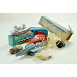 A misc group of toys, comprising Clifford Rover 2000, Snort submarine, Plastic Boat plus one