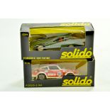 Solido 1/43 duo comprising No. 1051 Porsche 924 Turbo, plus No. 68 Porsche 934. Excellent with