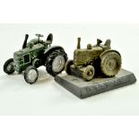 Duo of interesting 1/32 Vintage Field Marshall Tractor issues including unusual plinth mounted issue