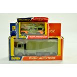 Duo of Dinky Military Vehicles, No. 604 Land Rover bomb disposal plus No. 668 Foden Army Truck.