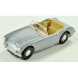 Triang Spot-On No. 105 Austin Healey 100-Six in light grey. Appears very good to excellent. Note: We