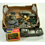 A group of diecast military vehicles comprising Dinky, Corgi and others. Generally fair to very