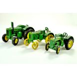 Trio of John Deere Vintage Tractor issues in 1/16. Generally very good to excellent. Note: We are