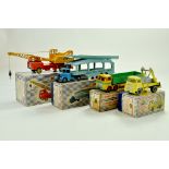 Dinky Diecast group comprising Lorry Mounted Crane, Car Transporter, Leyland Octopus Wagon and