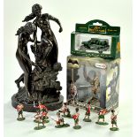 Misc group including painted plastic soldiers, promotional van plus a large Ornamental Statue on