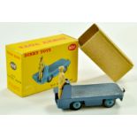 Dinky No. 400 BEV Electric Truck. Issue is dark blue with light blue hubs. Harder example to find is