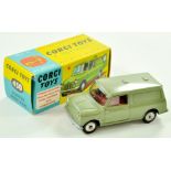Corgi No. 450 Austin Mini Van. Issue has green body, red interior and spun hubs. Appears to be a