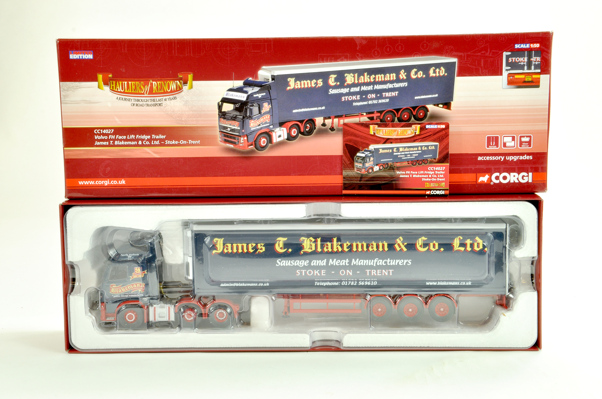 Corgi Diecast Truck issue comprising No. CC14027 Volvo Fridge Trailer in the livery of James