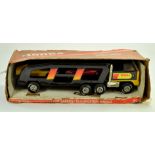 Tonka No. 1934 Car Transporter and Car Load Set. Appears very good to excellent in fair to good box.