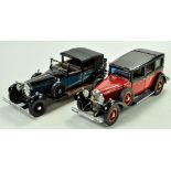 Franklin / Danbury Mint 1/24 Precision Diecast Vintage Car Duo comprising Rolls Royce and