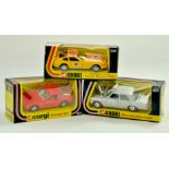 Corgi Boxed Issues comprising Ferrari Daytona JCB Edition, Porsche 924 and MB 240D. Very good to