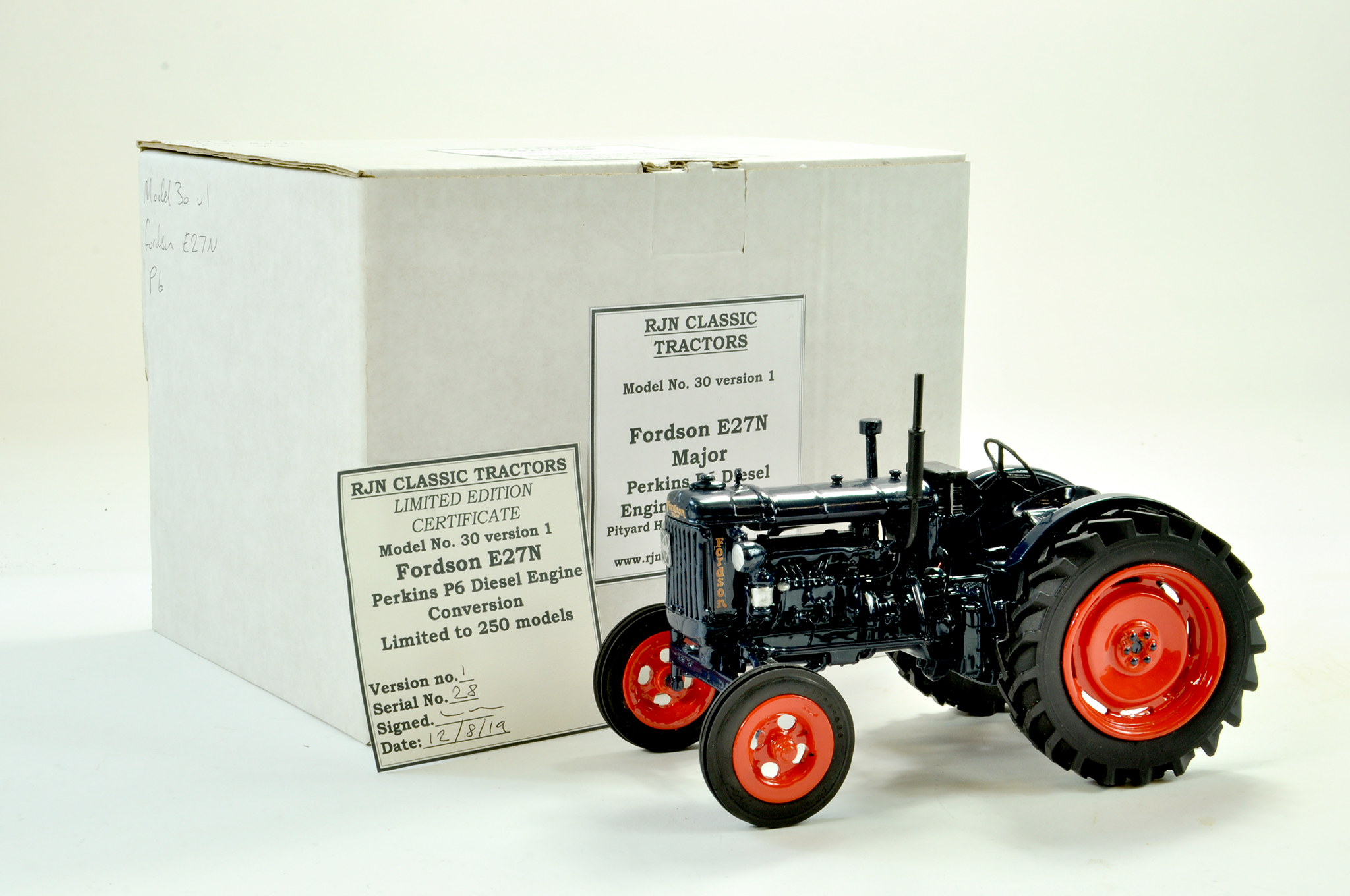 RJN Classic Tractors 1/16 Farm issue comprising Hand built Fordson Major E27N Tractor with Perkins