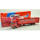 Tekno 1/50 Truck Issue comprising DAF Curtain Trailer in the Livery of Stuart Nicol. Limited