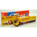 Tekno 1/50 Truck Issue comprising Scania 143M Curtain Trailer in the Livery of Astran. Limited